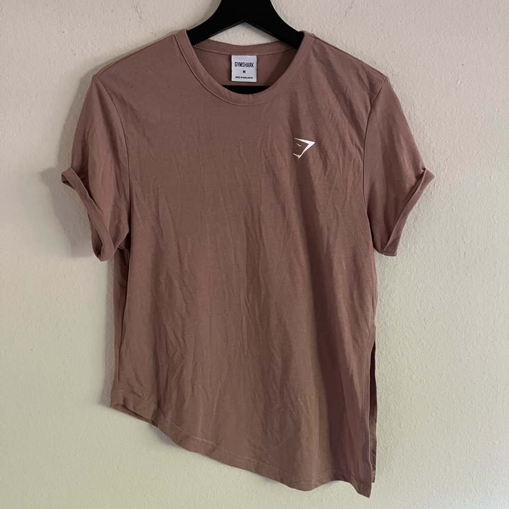 Gymshark Pink Short Sleeve Uneven Hem T-Shirt